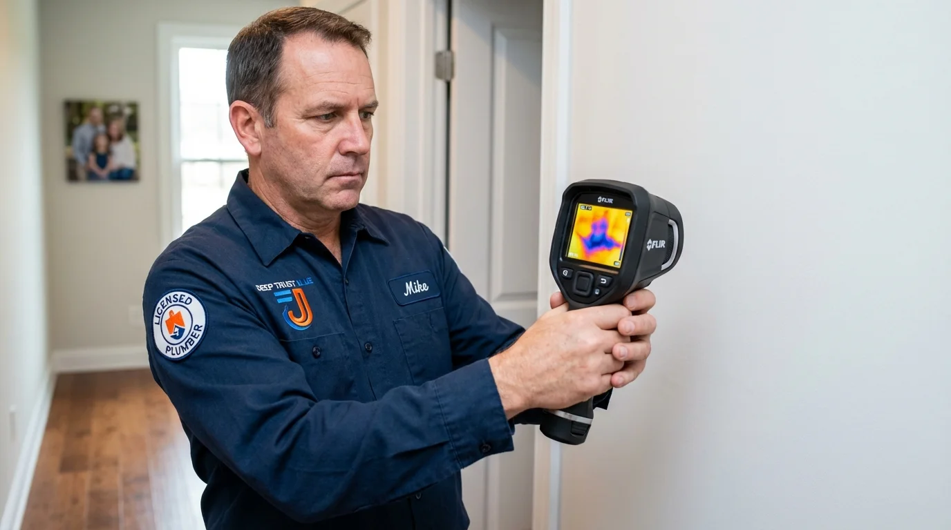 Thermal imaging leak detection by Johns Plumbing LLC in Whitefield